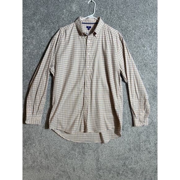 FootJoy Golf Shirt Mens XL Preppy Academia Office Stretch Plaid Button Up 2010s - Picture 1 of 6